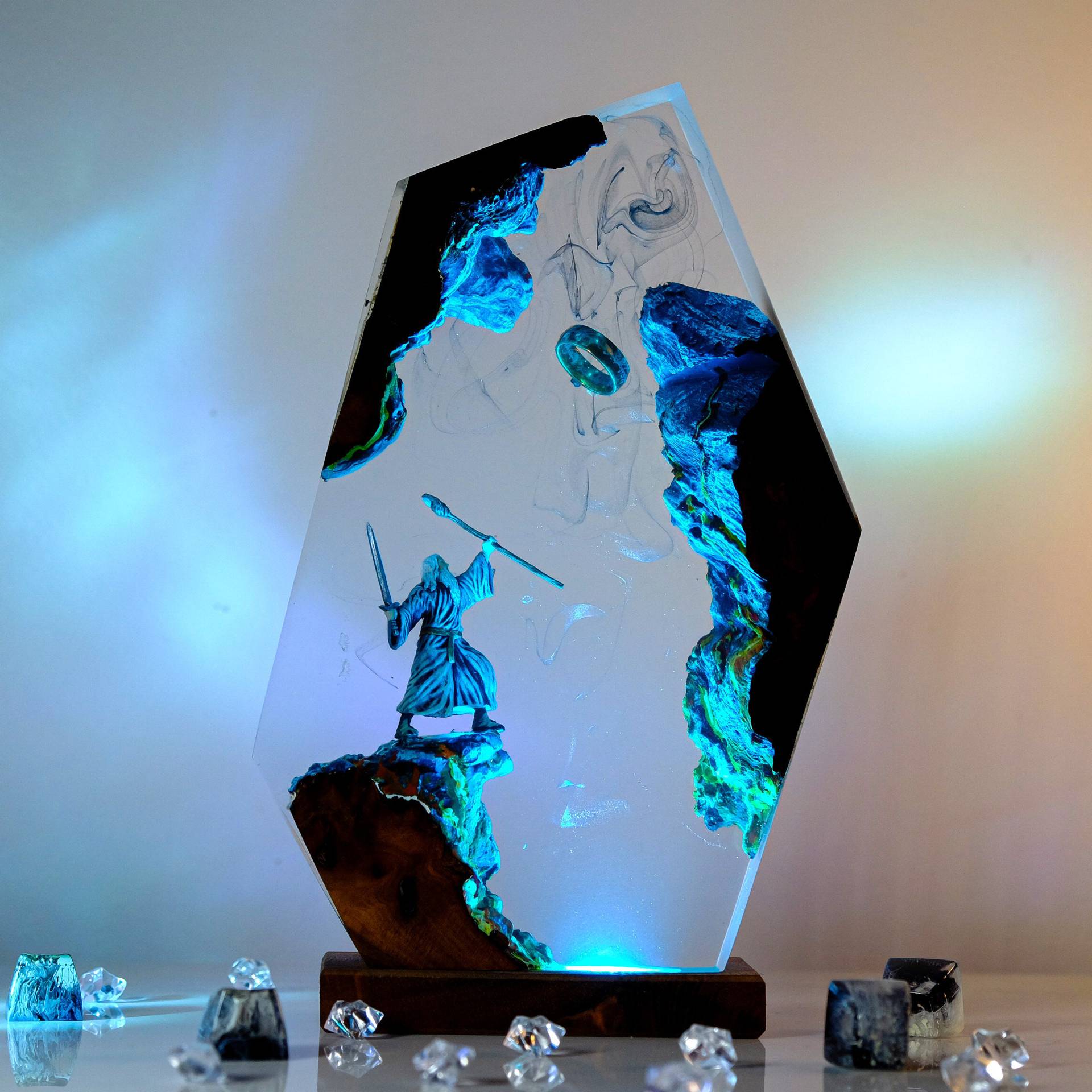 Lampe de table en résine Scène - Desk Setup Lamp avis et prix